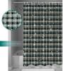 Anzona Christmas Snowflake Waterproof Shower Curtains Set - Stall 48 x 72 Inch, Black Beige Checkered Xmas Polyester Fabric Bathroom Curtain with 12 Hooks, Bathroom Accessories, 1 Panel view 4