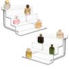 AMT Acrylic Riser Display Stand, 100% Acrylic Clear 4-Tier Organizer for Figures, Cupcake, Perfume, Sunglasses (12 inch x 2.75 inch) 2-pack view 1