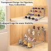 AMT Acrylic Riser Display Stand, 100% Acrylic Clear 4-Tier Organizer for Figures, Cupcake, Perfume, Sunglasses (12 inch x 2.75 inch) 2-pack view 3