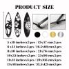 3 Pieces Metal Surfboard Wall Decor, Surfboard Metal Wall Art, Metal Palm Tree Wall Decor, Sea Turtle Wall Decor, Tropical Metal Art Wall Decor, Coastal Metal Wall Art, Gift for Surfers (6 x24 inchesx3 pcs / 16.5x60 cmx3 pcs, White) view 4