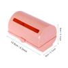 Trash Bag Dispenser Holder, Pink Garbage Bag Dispenser Roll Holder Wall Mount Trash Bag Holder Dispenser Kitchen Single Side Loaded Organizer view 2