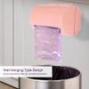 Trash Bag Dispenser Holder, Pink Garbage Bag Dispenser Roll Holder Wall Mount Trash Bag Holder Dispenser Kitchen Single Side Loaded Organizer view 3