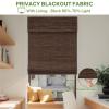 MiLin Roman Shades for Windows Cordless Blackout Roman Window Shades Blinds 100% Natural Linen Hand-Made - Belgian Chocolate (with Lining, Block 60%-70% Light) 61" W x 64" H view 3