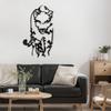 SIGNLEADER Metal Wall Art Decor Leopard Minimalist Modern Abstract Wall Sculpture Hangings Home Decoration for Living Room, Bedroom, Bathroom, Kitchen, Outdoor - 36" Black view 1