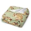Animals Hyena Pattern Fleece Blanket Throw Warm Super Soft Comfort for Travel Outdoor Home 50"x40" view 2