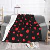 Red and Black Hearts Pattern for Valentine's Day Blanket Gifts Funny Throw Blanket Flannel Blanket Ultra-Soft Blanket Fuzzy Blanket Plush Blanket Soft Cozy Lightweight Blanket for Sofa Bed 40"x30" view 2