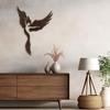 SIGNLEADER Metal Wall Art Decor Angel Minimalist Modern Abstract Wall Sculpture Hangings Home Decoration for Living Room, Bedroom, Bathroom, Kitchen, Outdoor - 36" Bronze view 1