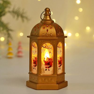 Christmas Wind Lantern Candle Holder Old Man Snowman Decoration Table Ornaments Christmas Decorations
