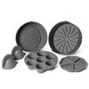 EM Set of 5 Silicone Air Fryer Liners with Egg Bite Mold, Waffle Mold & Mitts - 8.7 Round Reusable Silicone Inserts for 5-7 Qt Airfryers - Easy to Clean & Heat-Resistant Air Fryer Accessories Set view 1