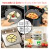 EM Set of 5 Silicone Air Fryer Liners with Egg Bite Mold, Waffle Mold & Mitts - 8.7 Round Reusable Silicone Inserts for 5-7 Qt Airfryers - Easy to Clean & Heat-Resistant Air Fryer Accessories Set view 4