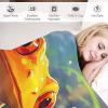 JHION Funny Frog Flannel Fleece Blanket, Frog Throw Blankets, Cozy Fuzzy Warm Bed Blanket, Psychedelic Printed Blanket for Couch Bed Sofa Travel 60"x80" view 4