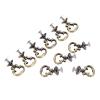ANNURA Copper Cupboard Door Knob,Copper Cup Handles, 10pc Retro Furniture Handles Vintage Jewelry Box Knobs Alloy Cabinet Kitchen Drawer Cupboard Ring Pull Handle Furniture Fittings view 2