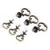 ANNURA Copper Cupboard Door Knob,Copper Cup Handles, 10pc Retro Furniture Handles Vintage Jewelry Box Knobs Alloy Cabinet Kitchen Drawer Cupboard Ring Pull Handle Furniture Fittings view 3