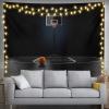 Conank Basketball Court Tapestry Wall Hanging Wooden Floor Basketball Tapestries Sports Games Theme Stadium Wall Art Decor for Teen Student Adult Bedroom Living Room Dorm Party Decoration 40"x30" view 1