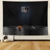 Conank Basketball Court Tapestry Wall Hanging Wooden Floor Basketball Tapestries Sports Games Theme Stadium Wall Art Decor for Teen Student Adult Bedroom Living Room Dorm Party Decoration 40"x30" view 2
