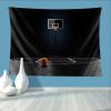 Conank Basketball Court Tapestry Wall Hanging Wooden Floor Basketball Tapestries Sports Games Theme Stadium Wall Art Decor for Teen Student Adult Bedroom Living Room Dorm Party Decoration 40"x30" view 3