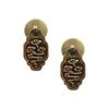 ANNURA Copper Cupboard Door Knob,Copper Cup Handles, 2Pcs Chinese Style Vintage Furniture Drawer Windows Thickened Brass Pulls Handle Jewelry Box Wardrobe Door Small Handle view 1