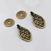 ANNURA Copper Cupboard Door Knob,Copper Cup Handles, 2Pcs Chinese Style Vintage Furniture Drawer Windows Thickened Brass Pulls Handle Jewelry Box Wardrobe Door Small Handle view 2