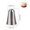 Cake Piping Tips Pastry Nozzle Stainless Steel Rose Icing Nozzle Cake Decorating Tools Flower Icing Piping Nozzle Cream Cupcake Piping Tips Portable view 2