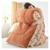 AOPPLSOT Winter Duvet Double, Fluffy Cashmere Quilt, Thick Warm Comforter Winter, Machine Washable, Quilts for All Seasons,Orange,220cmx240cm 4kg view 1