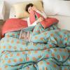 AOPPLSOT Winter Duvet Double, Fluffy Cashmere Quilt, Thick Warm Comforter Winter, Machine Washable, Quilts for All Seasons,Orange,220cmx240cm 4kg view 2