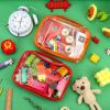 8 Packs Toy Storage Bags with Zipper, Clear PVC Organizing Bags, Reusable Toy Storage Organizer with Portable Handle, Travel Waterproof Organizer Bags for Building Blocks, Puzzle, Toys and Books view 4