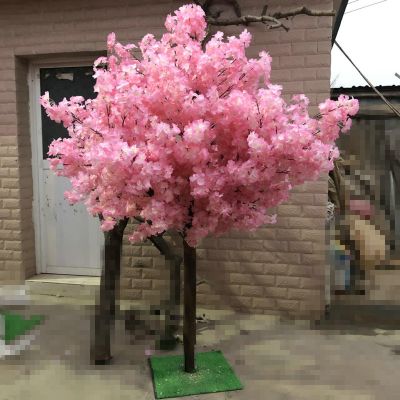 NOBIFT Artificial Cherry Blossom Tree Simulation Plant Handmade Silk Flower - Perfect Office Bedroom Living Party DIY Wedding Decor - Stunning Wishing Tree!