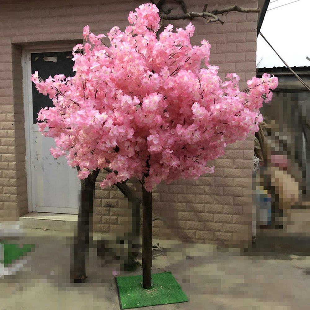 NOBIFT Artificial Cherry Blossom Tree Simulation Plant Handmade Silk Flower - Perfect Office Bedroom Living Party DIY Wedding Decor - Stunning Wishing Tree!