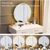 Rieort Vanity Desk Vanity Desk Touch Led Mirror Dressing Table Bedroom Furniture Nightstand Easy to Assemble Makeup Vanity Vanity Table Set Gorgeous view 3