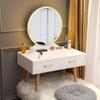 Rieort Vanity Desk Vanity Desk Touch Led Mirror Dressing Table Bedroom Furniture Nightstand Easy to Assemble Makeup Vanity Vanity Table Set Gorgeous view 4