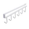 NevStp 6 Hooks Storage Shelf Wardrobe Cabinet Metal Under Shelves Mug Cup Hanger Bathroom Kitchen Organizer Hanging Rack Holder,6 Hooks 1PC White view 1