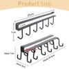 NevStp 6 Hooks Storage Shelf Wardrobe Cabinet Metal Under Shelves Mug Cup Hanger Bathroom Kitchen Organizer Hanging Rack Holder,6 Hooks 1PC White view 2