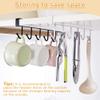 NevStp 6 Hooks Storage Shelf Wardrobe Cabinet Metal Under Shelves Mug Cup Hanger Bathroom Kitchen Organizer Hanging Rack Holder,6 Hooks 1PC White view 4