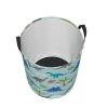 Dinosaur Palm Tree Laundry Hamper with Durable Handle Waterproof Collapsible Laundry Basket Circular Dirty Clothes Storage Basket for Bathroom Bedroom Dorm Nursery view 3