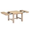 6-Piece Dining Table Set for 6, 82'' Extendable Dining Table with Bench and 4 Upholstered Dining Chairs,Wood Rectangle Kitchen Table w/ 11" Removable Side Leaf, Dining Room Table and Chair Set,Natural view 4