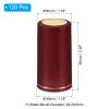 PATIKIL PVC Heat Shrink Cap with Tear Tab for Wine Bottle, 120 Pcs 30x60mm Wine Shrink Wrap Seals Sleeves Caps Shrink Top Cover Line for Wine Cellars Home Kitchen Use, Red view 2