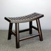 MegLob Blackwood Shower Stool, 39*17*29Cm, Solid Wood Shower Benches for inside Shower, Small Bathroom Shower Bench Stool, Ergonomic Shower Stool with Curved Seat Surface, Multifunctional Wood Stool view 1
