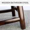 MegLob Blackwood Shower Stool, 39*17*29Cm, Solid Wood Shower Benches for inside Shower, Small Bathroom Shower Bench Stool, Ergonomic Shower Stool with Curved Seat Surface, Multifunctional Wood Stool view 3