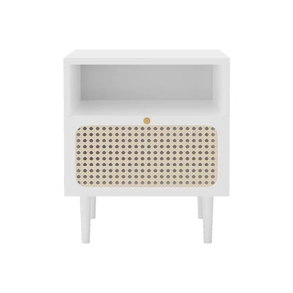 ULTRAWAVE Nightstands Square Black Bedside Table Rack Locker Living Room Coffee Table Side Cabinet Bedroom Storage Drawer Bedside Table Bedside Table (Color : B)
