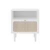 ULTRAWAVE Nightstands Square Black Bedside Table Rack Locker Living Room Coffee Table Side Cabinet Bedroom Storage Drawer Bedside Table Bedside Table (Color : B) view 1