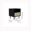ULTRAWAVE Nightstands Square Black Bedside Table Rack Locker Living Room Coffee Table Side Cabinet Bedroom Storage Drawer Bedside Table Bedside Table (Color : B) view 2