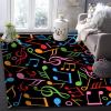 Color Musical Notation Sign Area Carpet, Modern Music Lover Indoor Carpet, Anti-Skid Breathable Soft and Comfortable Applicable to Living Room Bedroom Office Study 3 x 5ft view 1