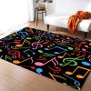 Color Musical Notation Sign Area Carpet, Modern Music Lover Indoor Carpet, Anti-Skid Breathable Soft and Comfortable Applicable to Living Room Bedroom Office Study 3 x 5ft view 2
