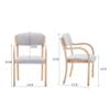 Dining Chairs Kitchen Chairs Accent Chairs Stylish Armchair with Backrest Solid Beech Wood Legs Soft Cushion Pad Stacking Visitor Chair Study Chair for Living Room Office Lounge Home ( Color : White ) view 2