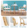 Dining Chairs Kitchen Chairs Accent Chairs Stylish Armchair with Backrest Solid Beech Wood Legs Soft Cushion Pad Stacking Visitor Chair Study Chair for Living Room Office Lounge Home ( Color : White ) view 3