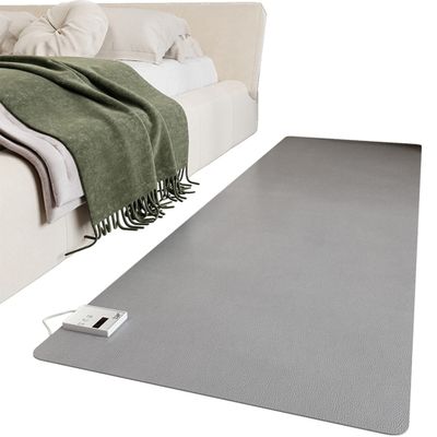 MOFGOE Heated Carpet - Heated Rug Under Desk, Heated Floor Mat, Electric Infrared Floor Heater, with 60 Levels Adjustable Thermostat, Waterproof, 12 Hour Timing, for Office/Home,100x150cm