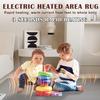 MOFGOE Heated Carpet - Heated Rug Under Desk, Heated Floor Mat, Electric Infrared Floor Heater, with 60 Levels Adjustable Thermostat, Waterproof, 12 Hour Timing, for Office/Home,100x150cm view 2