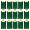 PATIKIL PVC Heat Shrink Cap for Wine Bottle, 100 Pcs 33x50mm Wine Shrink Wrap Seals Sleeves Caps Shrink Top Cover Flower Pattern for Wine Cellars Home Kitchen Use, Green view 1