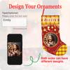 Personalized Christmas Stockings Custom Stocking with Name Picture Customized Xmas Stockings Personalized Buffalo Plaid Snowflake Stockings for Family Holiday Christmas Party Decor (Ornaments) view 2