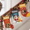Personalized Christmas Stockings Custom Stocking with Name Picture Customized Xmas Stockings Personalized Buffalo Plaid Snowflake Stockings for Family Holiday Christmas Party Decor (Ornaments) view 4